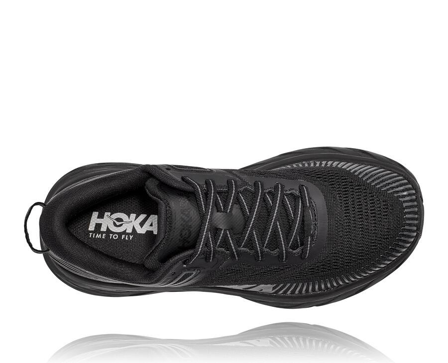 Hoka One One Bondi 7 Löparskor Dam - Svarta - WLQSE-4970